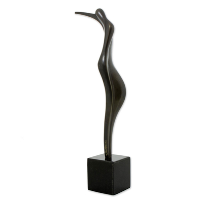 Escultura de bronce - Mujer abstracta Brasil Bronce sobre granito Escultura de arte moderno