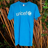 UNICEF Adult T-Shirts (Blue) - Blue UNICEF T-Shirt for Adults in Soft Combed Cotton