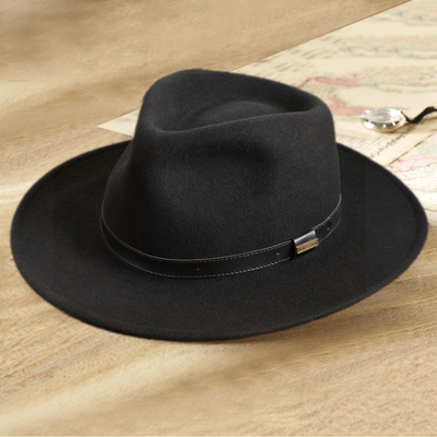 Sombrero de viaje de fieltro plegable para hombre - Sombrero de viaje de fieltro plegable