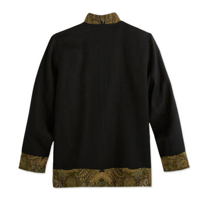 Wool jacket, 'Paisley Flourish' - Paisley Flourish Wool Jacket