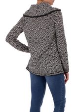 Alpaca blend cardigan, 'Snow Princess' - Gray and White Alpaca Blend Cardigan Sweater