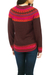 100% alpaca sweater, 'Plum Paradise' - Women's Art Knit Alpaca Pullover Sweater from Peru (image 2c) thumbail