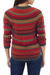 100% alpaca sweater, 'Scarlet Medley' - Geometric Alpaca Wool Art Knit Pullover Sweater (image 2c) thumbail