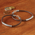 Sterling silver and leather bracelet, 'Java Groove' - Silver and Braided Leather Bracelet thumbail