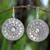 Sterling silver dangle earrings, 'Lampang Moon' - Handmade Sterling Silver Dangle Earrings (image 2) thumbail