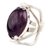 Amethyst cocktail ring, 'Orbit' - Amethyst and Silver Cocktail Ring