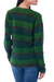 100% alpaca cardigan, 'Andean Evergreen' - Knitted Green Alpaca Cardigan Sweater from Peru (image 2b) thumbail