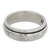Sterling silver spinner ring, 'Spinning Leaves' - Sterling Silver Spinner Ring with Leaf Motifs from India