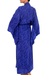 Batik robe, 'Kimono of Blue-Violet Orchids' - Blue Violet Women's Batik Robe from Indonesia (image 2b) thumbail