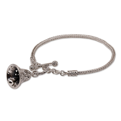 Sterling silver bracelet, 'Bell Charm' - Sterling Silver Charm Bracelet