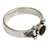 Garnet solitaire ring, 'Mystical Eye' - Modern Sterling Silver Garnet Ring (image 2b) thumbail
