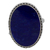 Anillo de cóctel de lapislázuli - Anillo de cóctel de lapislázuli ovalado azul hecho a mano india