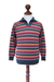 Men's 100% alpaca pullover sweater, 'Blue Heights' - Men's Striped Multicolor Alpaca Turtleneck Pullover Sweater (image 2d) thumbail