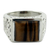 Men's tiger's eye ring, 'Warmth' - Hand Crafted Sterling Silver and Tiger Eye Men's Ring (image 2b) thumbail