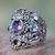Amethyst and blue topaz cocktail ring, 'Butterfly Queen' - Balinese Amethyst and Blue Topaz Silver Cocktail Ring (image 2b) thumbail
