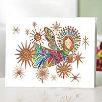 UNICEF holiday cards, 'Joyful Angel' (set of 12) - UNICEF Holiday Cards Boxed Set of 12