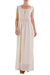 Cotton maxi dress, 'Naturally Modern' - Handmade Sleeveless Cotton Maxi Dress thumbail