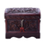 Cedar and leather decorative box, 'Andean Flight' - Cedar and Leather Floral Bird Decorative Box from Peru (image 2c) thumbail