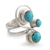 Sterling silver cocktail ring, 'Ocean Melody' - Silver and Reconstituted Turquoise Ring thumbail