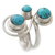 Sterling silver cocktail ring, 'Ocean Melody' - Silver and Reconstituted Turquoise Ring (image 2b) thumbail
