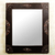 Mirror, 'In Perfect Shape' - Handcrafted Sese Wood and Brass Wall Mirror (image 2) thumbail