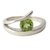 Peridot solitaire ring, 'Dazzling Love' - Artisan Crafted Solitaire Peridot Ring from India thumbail