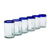 Blown glass drinking glasses, 'Cobalt Classics' (set of 6) - Fair Trade Blue Handblown Glass Tumbler Drinkware Set of 6 (image 2b) thumbail