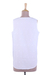 Sleeveless cotton top, 'Summer Charm' - White Cotton Sleeveless Top from India (image 2b) thumbail