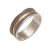 Gold accent sterling silver band ring, 'Way of Gold' - 18k Gold Accent Sterling Silver Band Ring from Bali thumbail