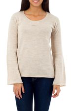 Alpaca blend sweater, 'Charisma' - Artisan Crafted Alpaca Wool Blend Pullover Sweater