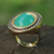 Gold plated aquamarine cocktail ring, 'Aqua Diva' - Aquamarine Gold Plated Cocktail Ring with Rhodium