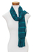 Rayon scarf, 'Sweet Mystique' - Hand Woven Striped Rayon Wrap Scarf from Guatemala