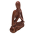 Wood sculpture, 'Natural Meditation' - Wood Lotus Meditation Yoga Sculpture Hand Carved in Bali (image 2c) thumbail