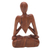 Wood sculpture, 'Natural Meditation' - Wood Lotus Meditation Yoga Sculpture Hand Carved in Bali (image 2d) thumbail