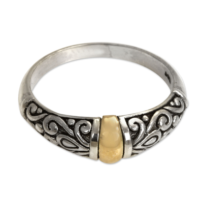 Sterling Silver and Gold Accent Ring
