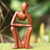 Wood sculpture, 'Thinking of You' - Handcrafted Indonesian Wood Sculpture (image 2) thumbail