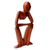 Wood sculpture, 'Thinking of You' - Handcrafted Indonesian Wood Sculpture (image 2b) thumbail