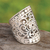 Sterling silver band ring, 'Memory of Bali' - Handmade Sterling Silver Wide Band Ring from Indonesia (image 2) thumbail