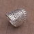 Sterling silver band ring, 'Memory of Bali' - Handmade Sterling Silver Wide Band Ring from Indonesia (image 2b) thumbail