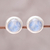 Rainbow moonstone stud earrings, 'Moonlit Pools' - Rainbow Moonstone and Sterling Silver Stud Earrings