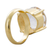Gold plated quartz single stone ring, 'Clearly Golden' - Gold Plated Quartz Single Stone Ring from Peru
