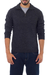 100% alpaca men's sweater, 'Casual Gray' - 100% Alpaca Wool Grey Men's Pullover Sweater