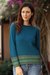 100% alpaca sweater, 'Inca Muse' - Hand Crafted Peruvian Alpaca Wool Sweater