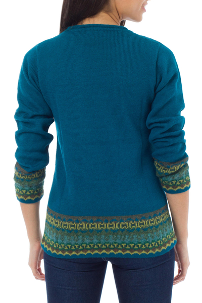 pullover aus 100 % Alpaka - Handgefertigter Pullover aus peruanischer Alpakawolle