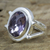 Amethyst cocktail ring, 'Light of Truth' - Taxco Silver Ring with Amethyst