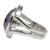 Amethyst cocktail ring, 'Contempo' - Taxco Silver Ring with Amethyst