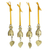 Brass ornaments, 'Buddhist Bells' (4 inch, set of 4) - Set of 4 Brass Ornaments Crafted by Hand (4 Inch)