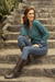 100% alpaca cardigan, 'Spirit of the Andes' - Soft Alpaca Button Up Cardigan Sweater from Peru (image 2b) thumbail
