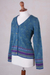 100% alpaca cardigan, 'Spirit of the Andes' - Soft Alpaca Button Up Cardigan Sweater from Peru (image 2d) thumbail