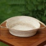 Natural fiber basket, 'Lombok Beauty' - Handwoven Natural Fiber Basket from Lombok Island